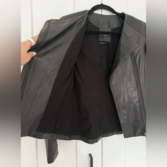 VEDA dali smooth leather jacket black - Picture 12 of 14